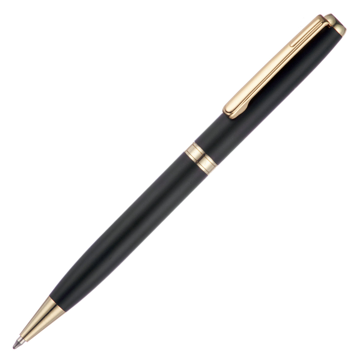 Branded Gold Finish Stainless Steel Twist Ball Pen
