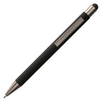 Branded Soft Feel Aluminium Stylus Ball Pen with Gunmetal Trim