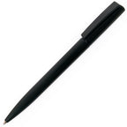 Branded Clear Twist Action Ball Pen in BLACK
