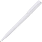 Branded Clear Twist Action Ball Pen in WHITE