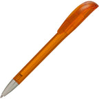 Branded Translucent Twist Ball Pen with Chrome Nose