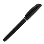 Branded Comfort Grip Gel Roller Pen in BLACK