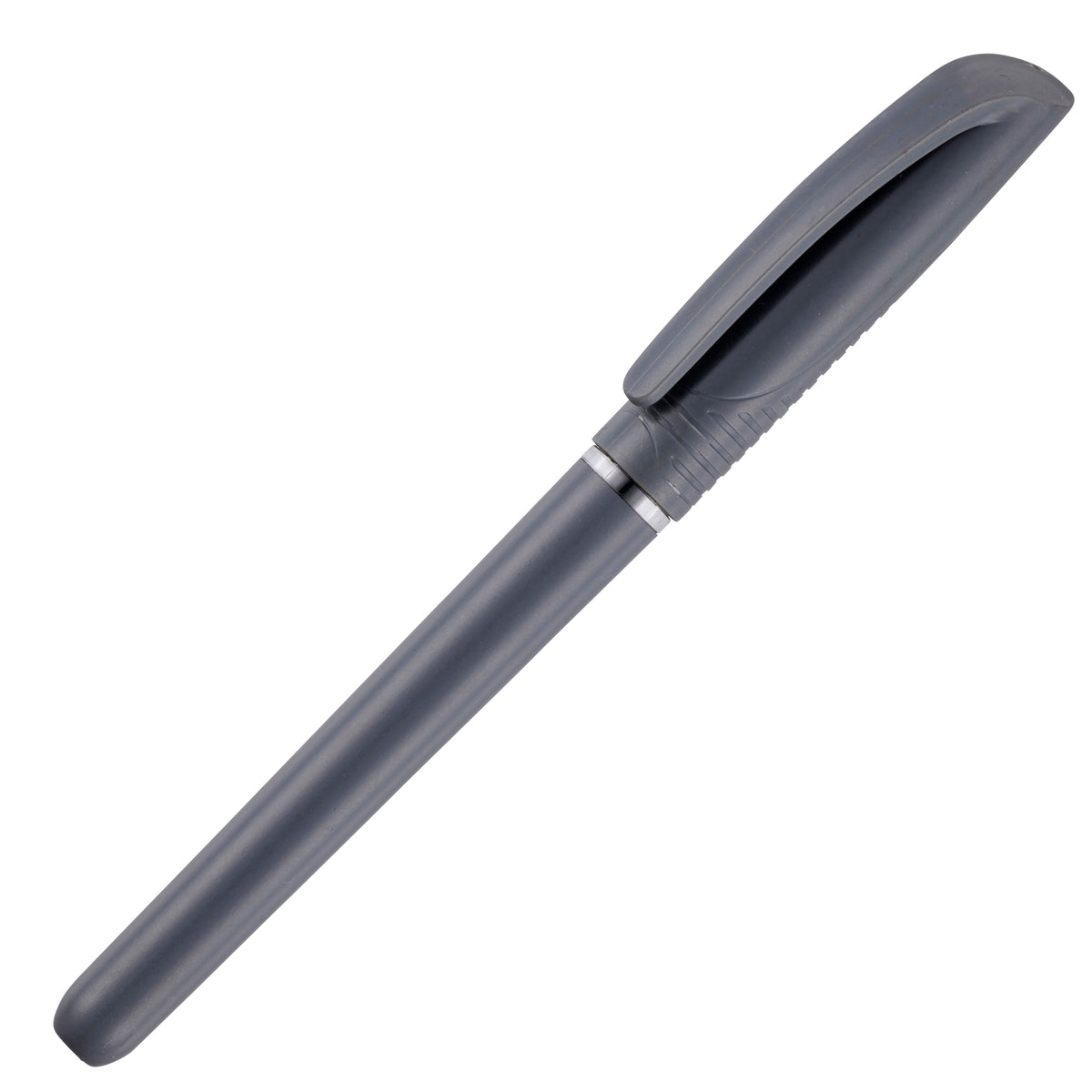 Branded Comfort Grip Gel Roller Pen in GREY