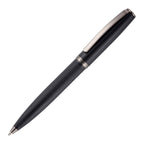 Branded Matt Black Fluted Steel Ball Pen