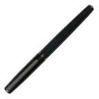 Branded Matt Black Fluted Capped Rollerball Pen