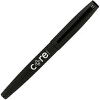 Branded Soft Feel Stainless Steel Capped Gel Roller in BLACK