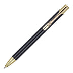 Branded Recycled Aluminium Ball Pen with Gold Trim