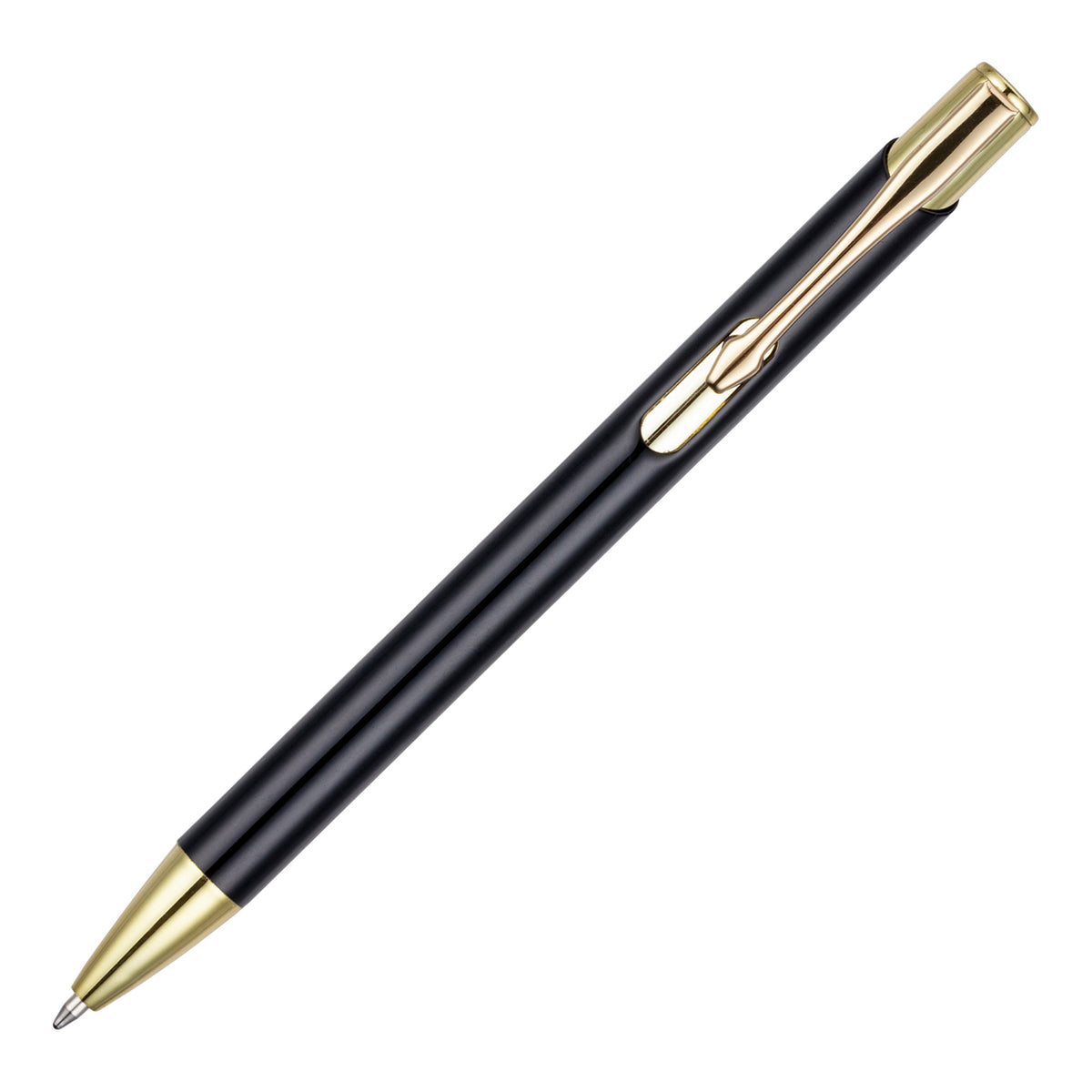 Branded Recycled Aluminium Ball Pen with Gold Trim