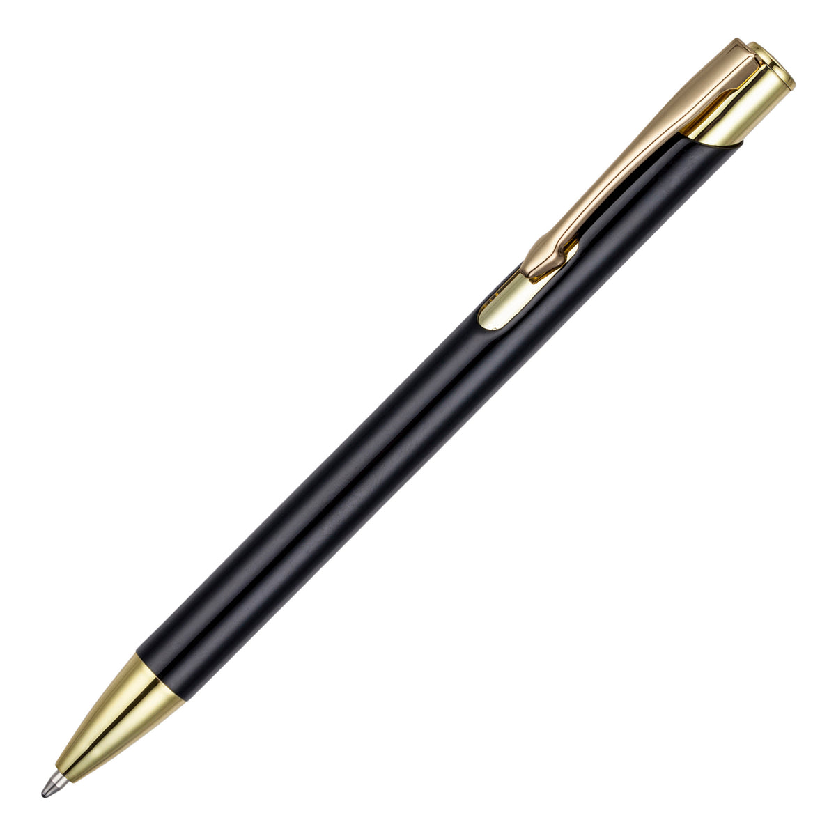 Branded Recycled Aluminium Ball Pen with Gold Trim
