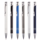 Branded Recycled Aluminium Blue Ink Ball Pen