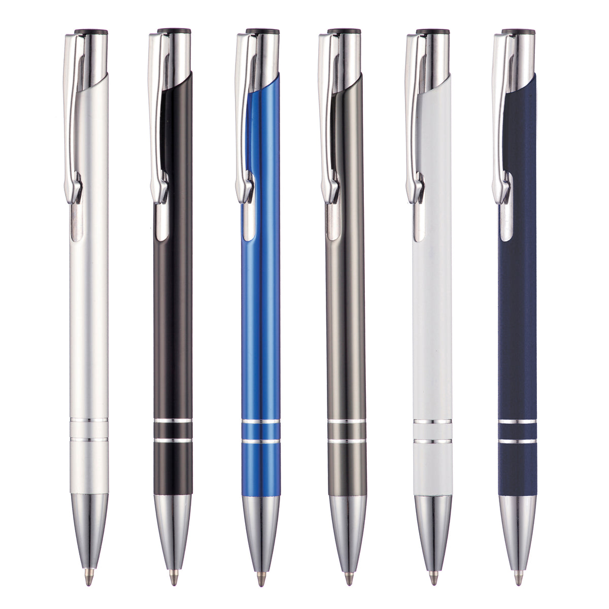 Branded Recycled Aluminium Blue Ink Ball Pen