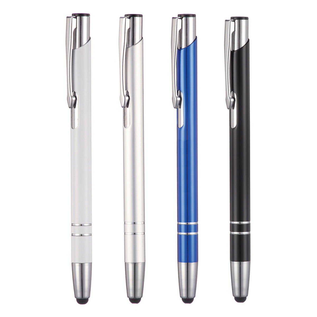 Branded Recycled Aluminium Ball Pen with Stylus