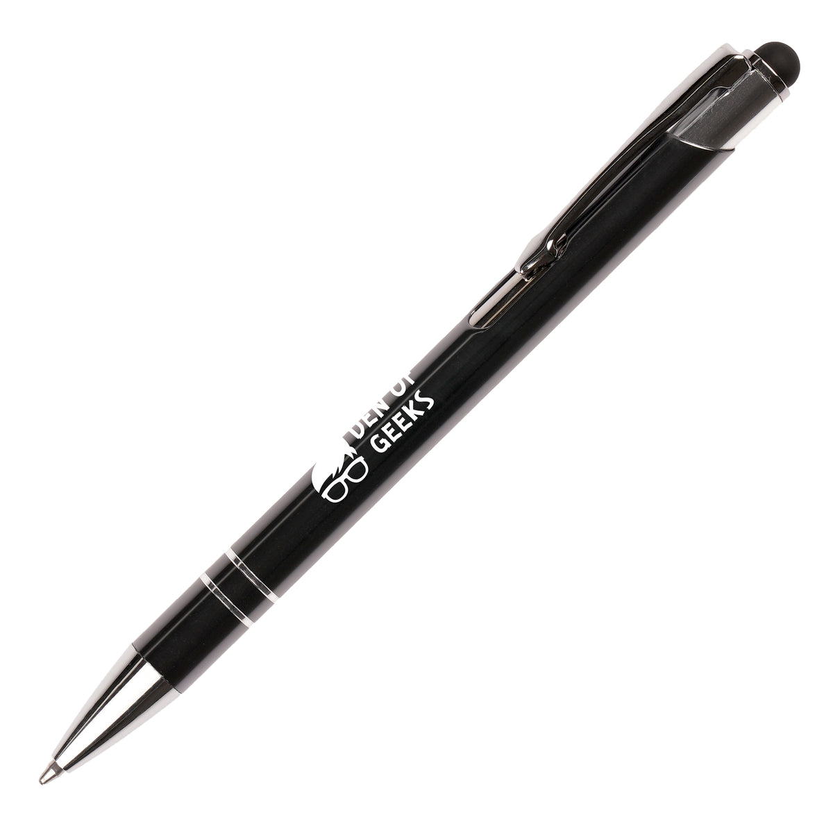 Branded Recycled Aluminium Plunger Stylus Ball Pen in GUN METAL