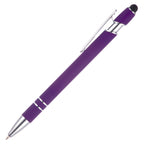 Branded Sleek Soft Feel Recycled Aluminium Ball Pen in PURPLE