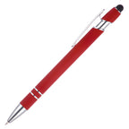 Branded Sleek Soft Feel Recycled Aluminium Ball Pen in RED