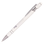 Branded Tropical Colour Soft Feel Aluminium Stylus Pen in WHITE