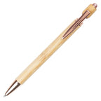 Branded Bamboo Ball Pen with Rose Gold Trim and Stylus