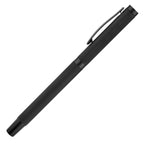 Branded Black Soft Finish Recycled Aluminium Rollerball Pen