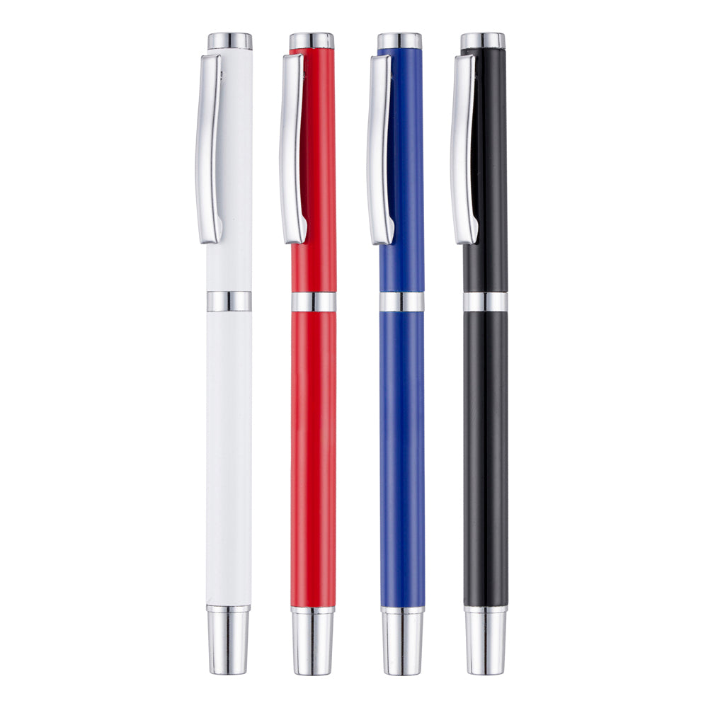 Branded High Gloss Recycled Aluminium Rollerball Pen