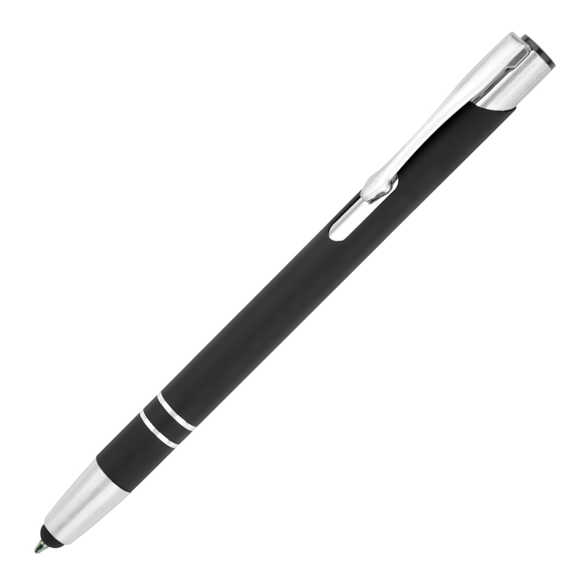 Branded Soft Feel Recycled Aluminium Stylus Ball Pen