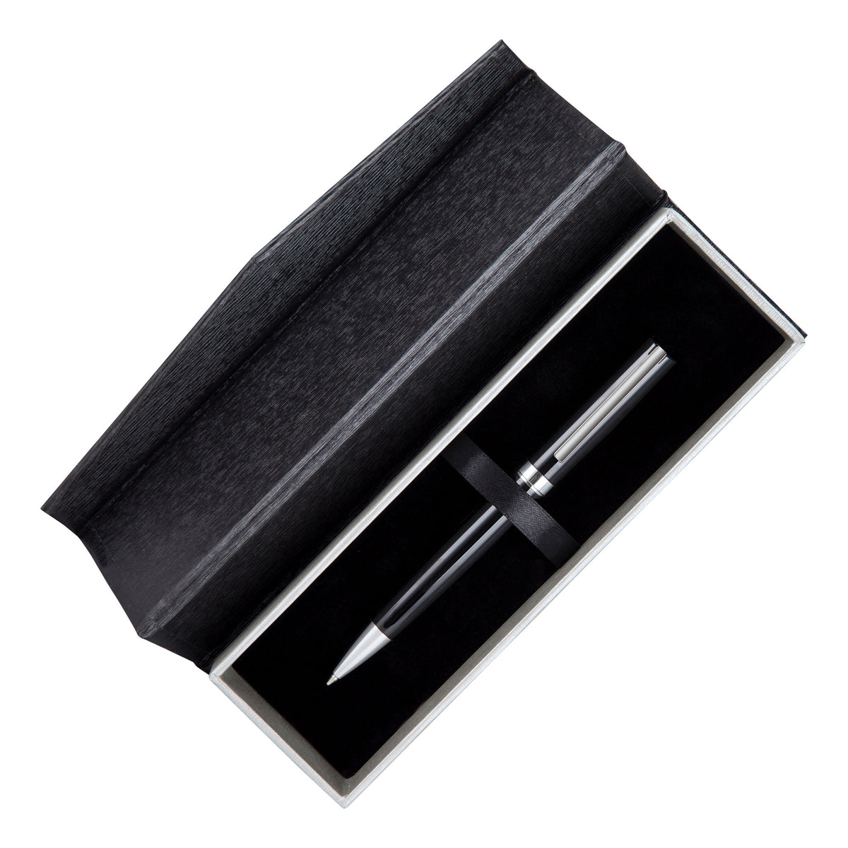 Branded Two Tone Pen Box with Magnetic Fold Over Cover
