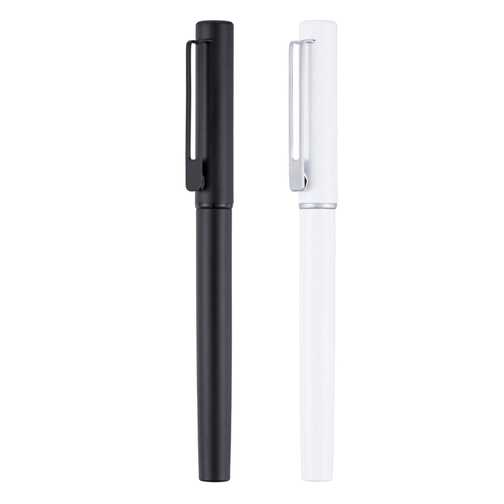 Branded Heavyweight Stainless Steel Capped Rollerball