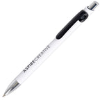 Branded Two Tone Twist Action Ball Pen in BLACK
