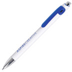 Branded Two Tone Twist Action Ball Pen in BLUE