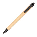 Branded Coloured Card Barrel Wheat Straw Trim Ball Pen