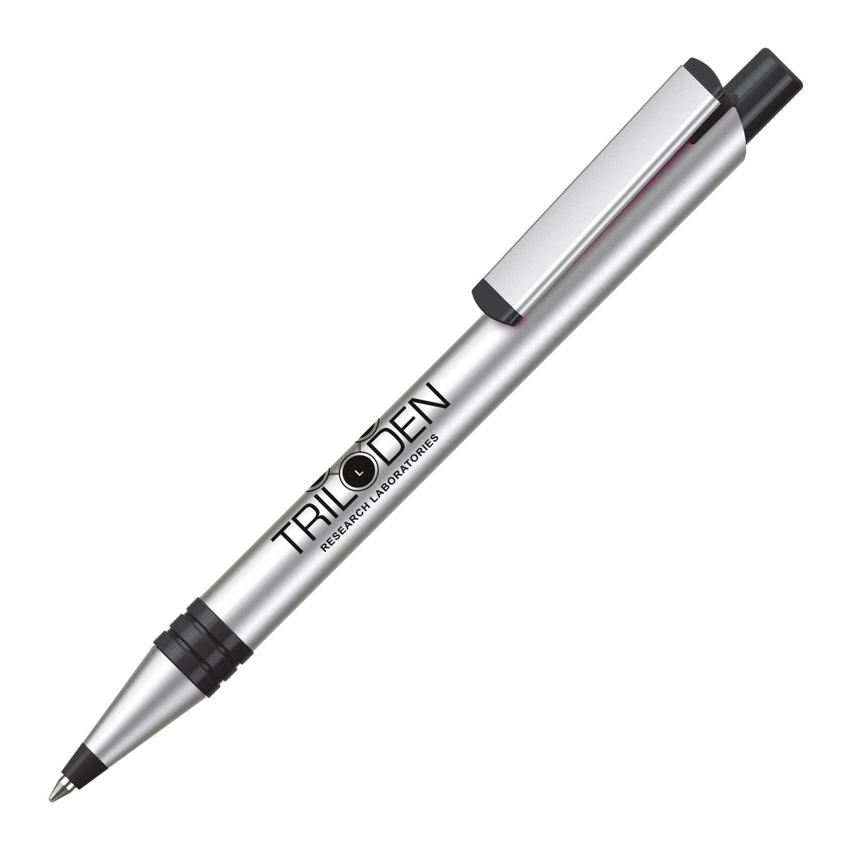 Branded Recycled Aluminium and RPET Ball Pen in BLACK