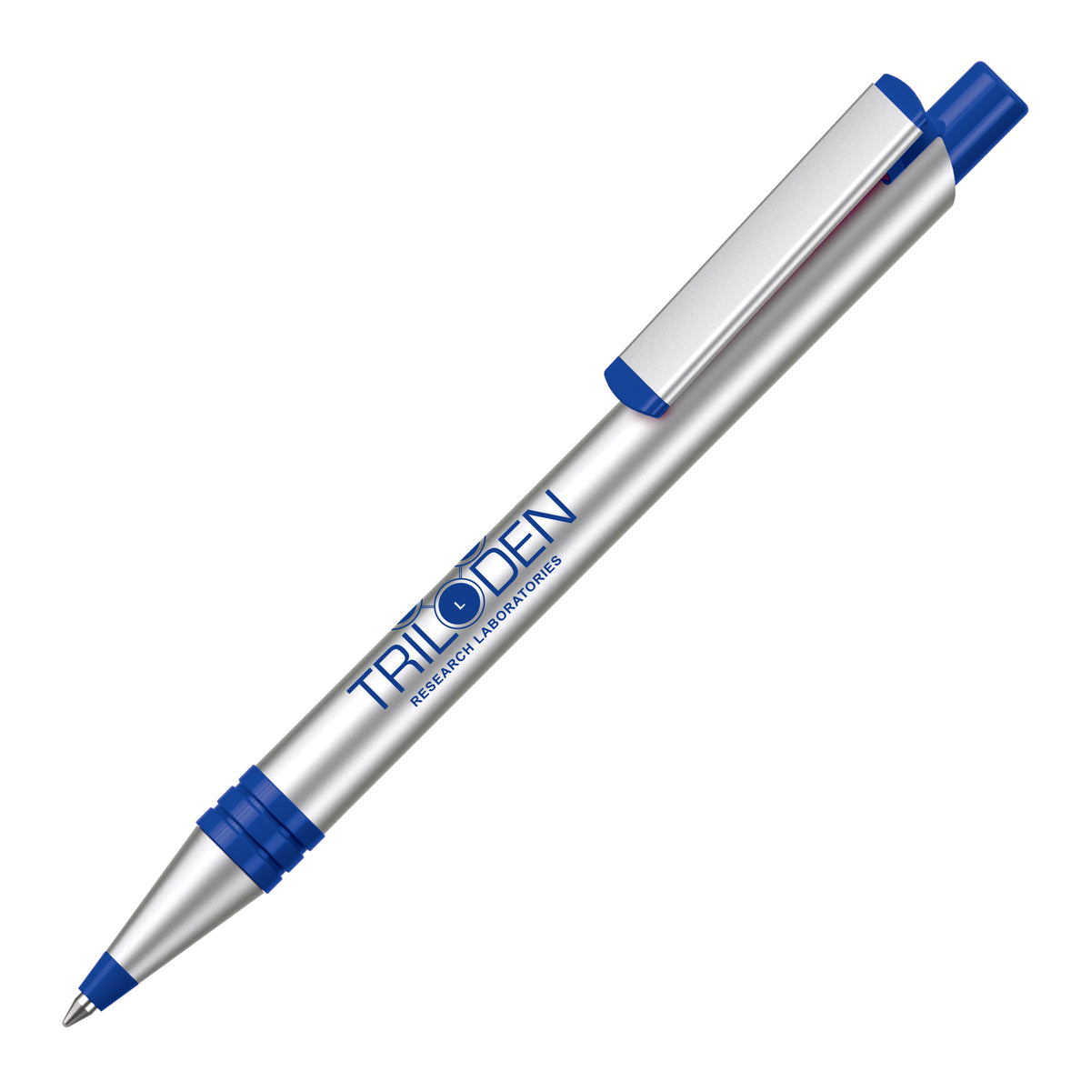 Branded Recycled Aluminium and RPET Ball Pen in BLUE