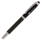 Branded Carbon Fibre Capped Rollerball Pen with Stylus