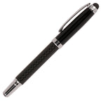 Branded Carbon Fibre Capped Rollerball Pen with Stylus