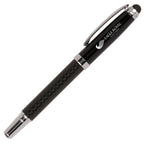 Branded Carbon Fibre Capped Rollerball Pen with Stylus