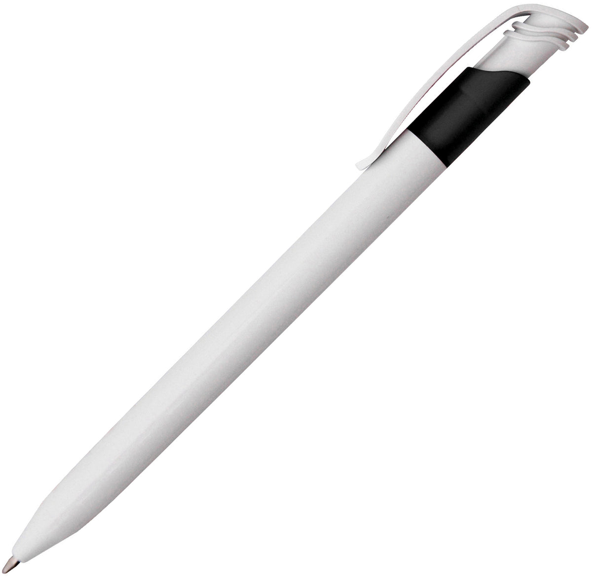 Branded Push Action Ball Pen with Large Refill in BLACK