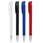 Branded Push Action Ball Pen with Metal Nose Cone