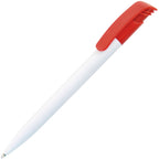 Branded Push Action Ball Pen with Printable Clip in RED