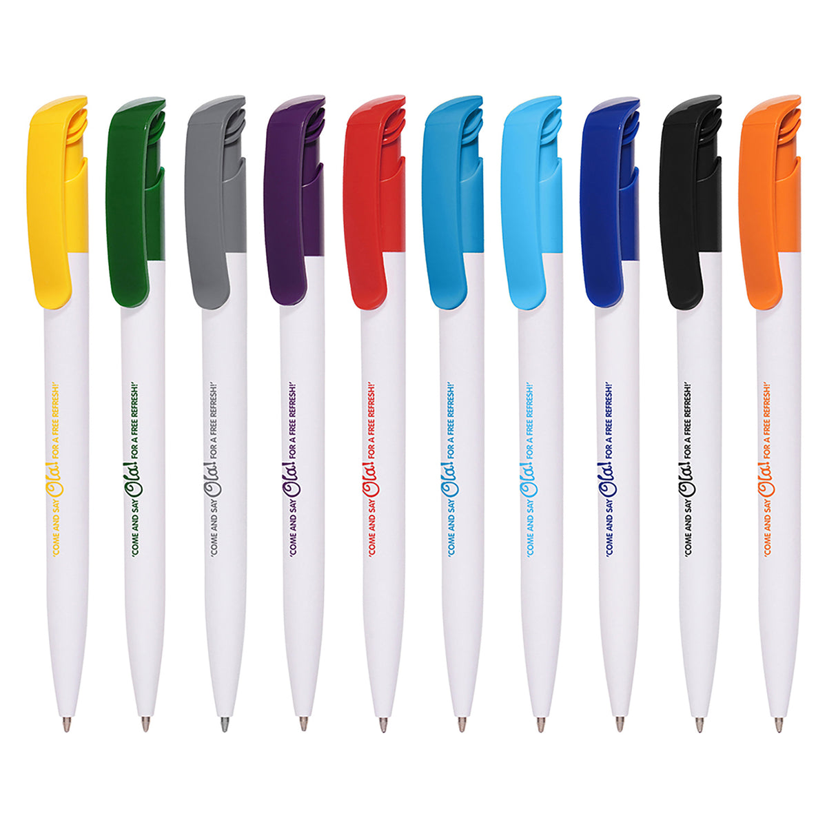 Branded Push Action Ball Pen with Printable Clip