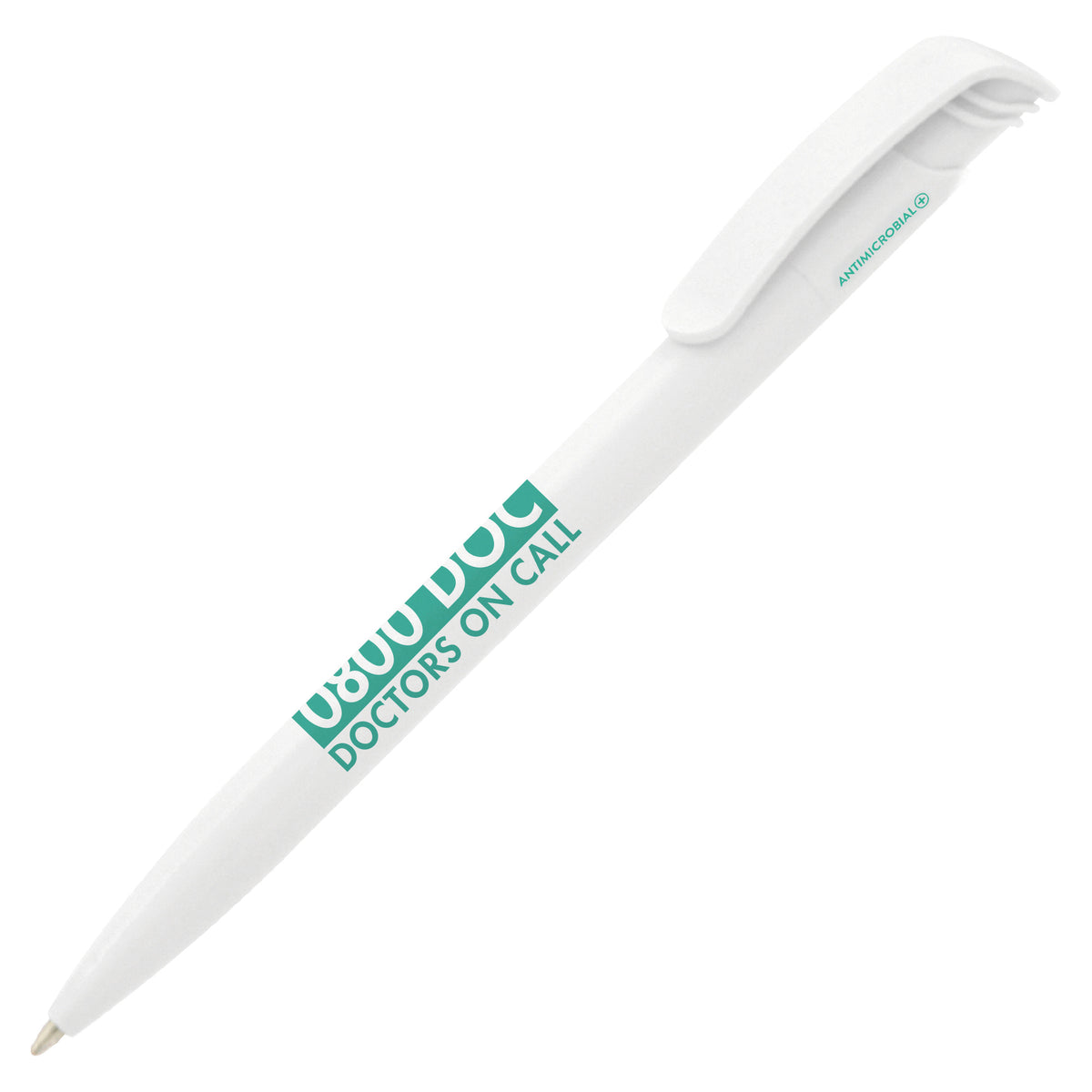 Branded Antimicrobial Push Action Ball Pen