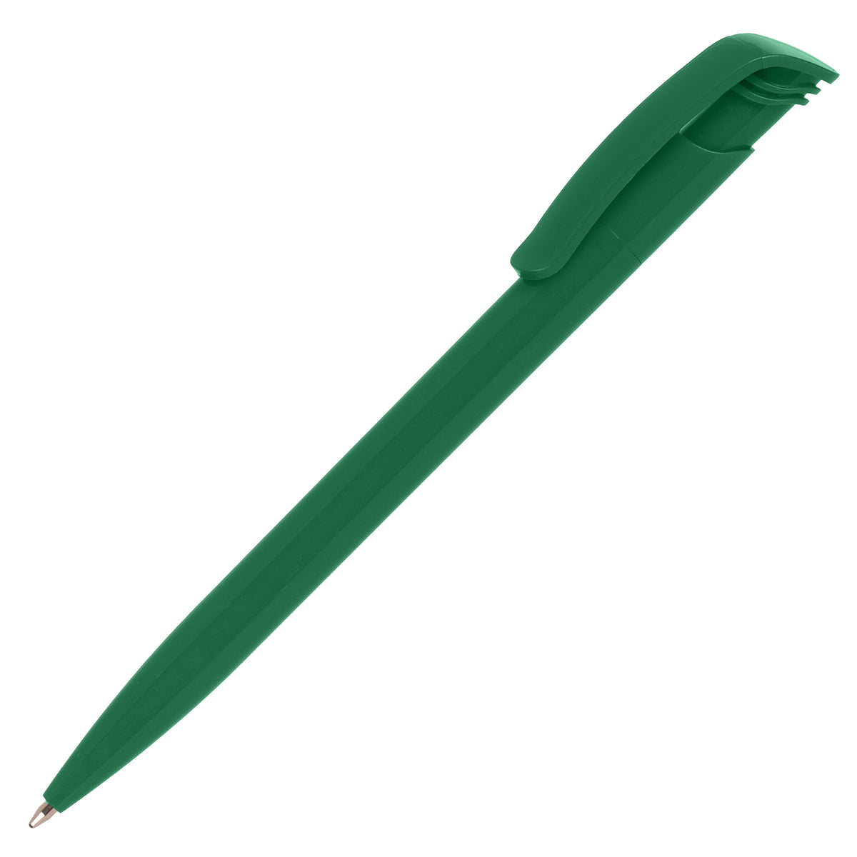 Branded Recycled ABS Push-Action Ball Pen with Jumbo Refill in GREEN