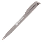 Branded Recycled ABS Push-Action Ball Pen with Jumbo Refill in GREY