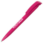 Branded Recycled ABS Push-Action Ball Pen with Jumbo Refill in PINK