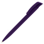 Branded Recycled ABS Push-Action Ball Pen with Jumbo Refill in PURPLE