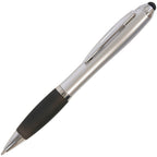 Branded Twist Ball Pen with Soft Stylus and Coloured Grip