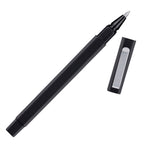 Branded Matt Capped Ball Pen with Square Barrel in BLACK