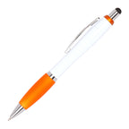 Branded Touch Stylus Push Action Ball Pen with Grip