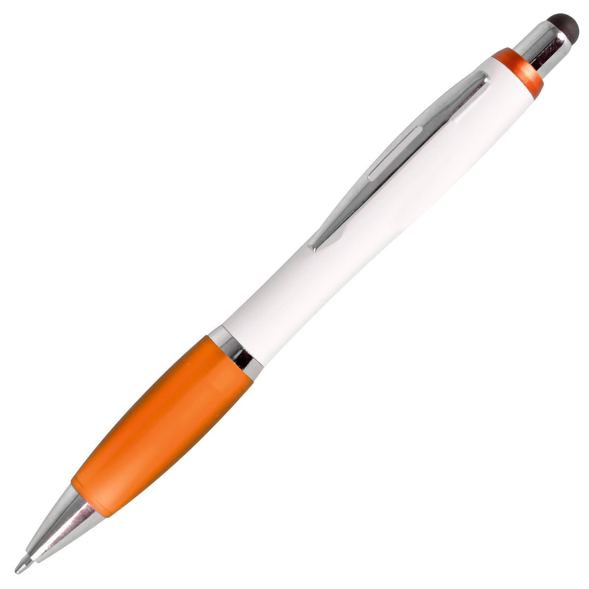 Branded Touch Stylus Push Action Ball Pen with Grip