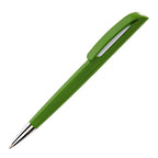 Branded Solid Colour Twist Action Ball Pen in GREEN