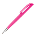 Branded Solid Colour Twist Action Ball Pen in PINK