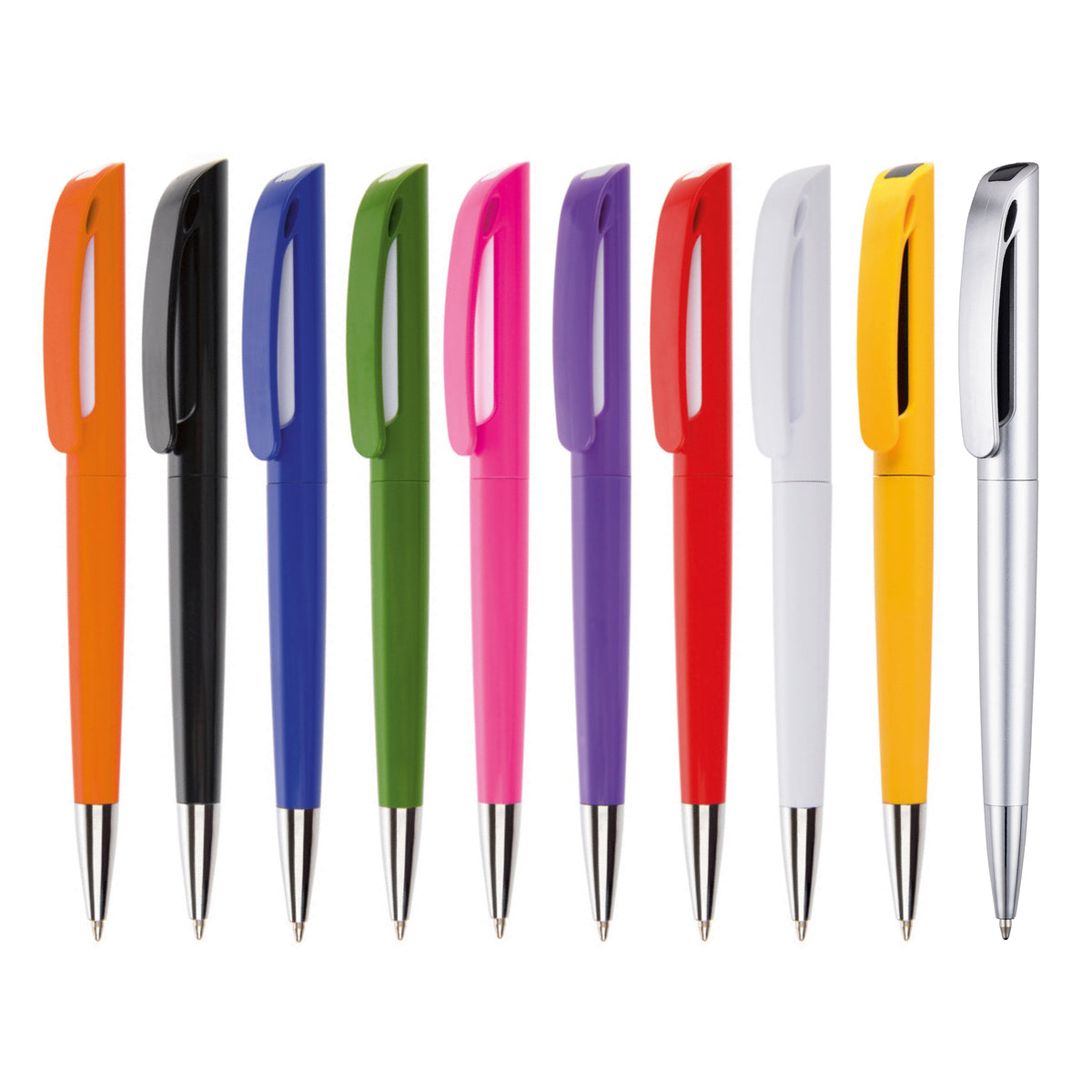 Branded Solid Colour Twist Action Ball Pen